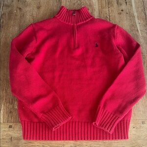 RALPH LAUREN POLO BOYS QUARTER ZIP SWEATER